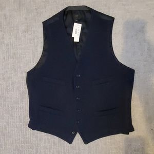 Wool J. Crew Navy Vest (Abraham Moon) NWT